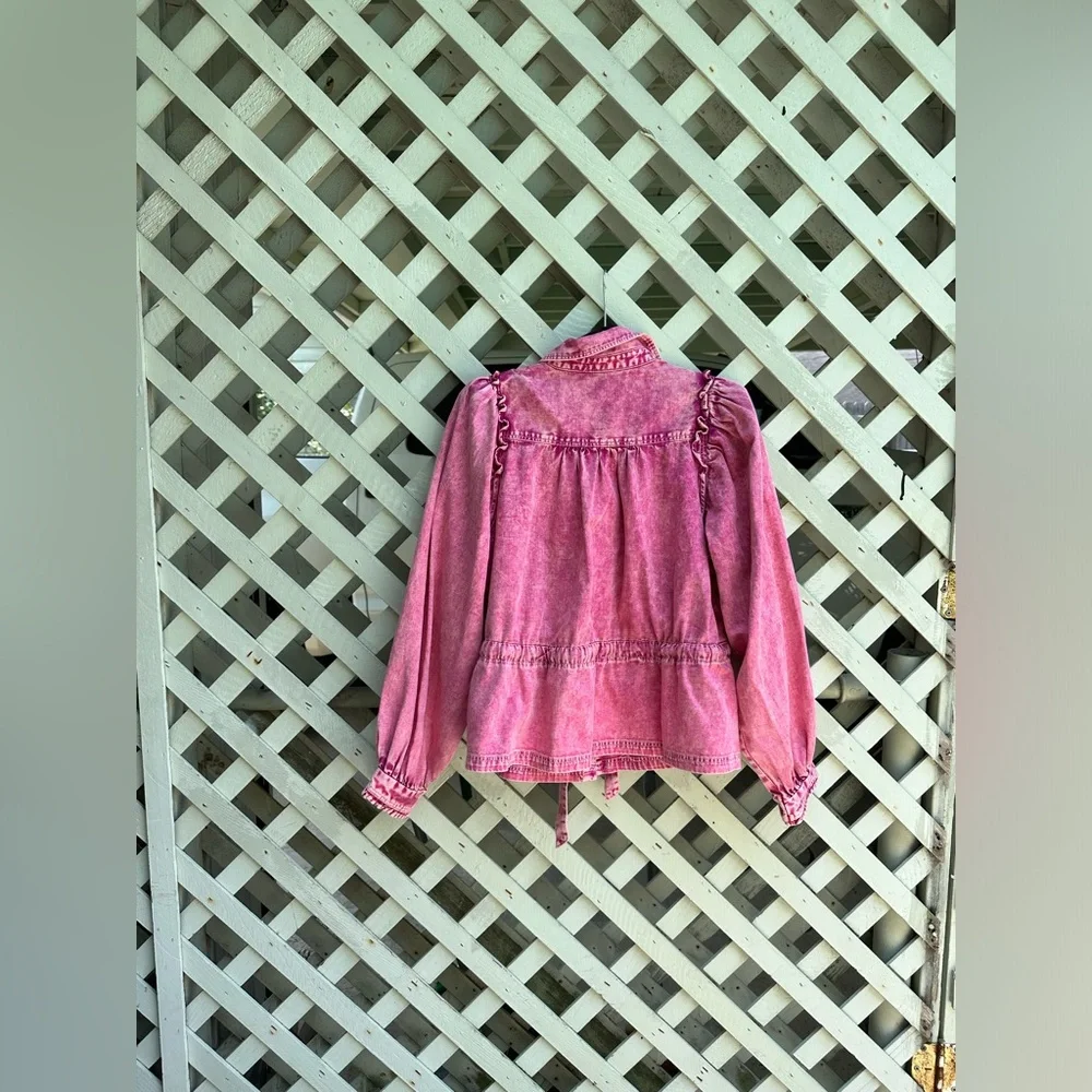 ❤️Free People Your All Mini Denim Top - Picture 5 of 5